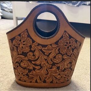 Elegant Brown Floral Women's Bag
